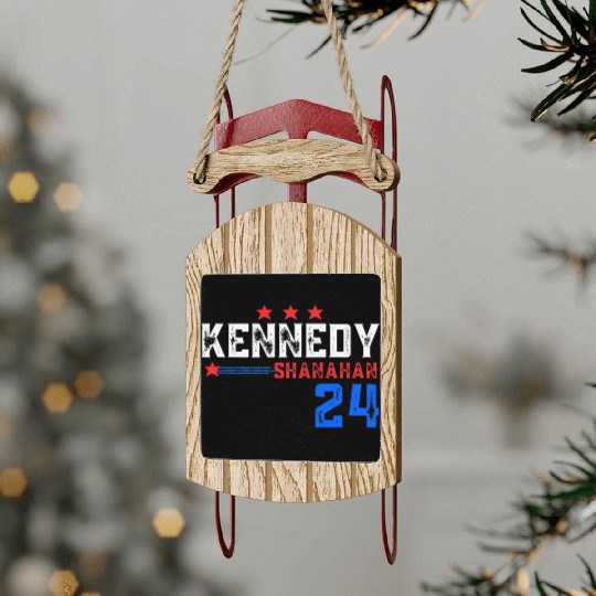 Robert Kennedy for President 2024 Election Kennedy Sled Ornaments