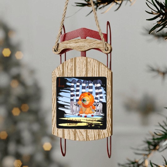 L Alphabet Ladybug Loupe Lemur Lion Sled Ornaments