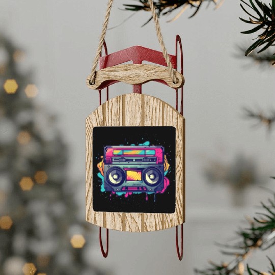 Retro Classic Cassette Tape for a 80s Fan Sled Ornaments