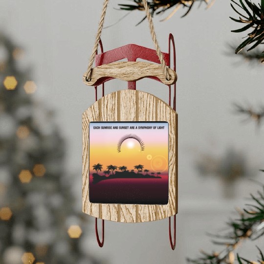 Sunrise and Sunset designs for Life Sled Ornaments