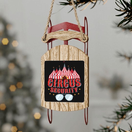 Circus Security Acts Costume Party Sled Ornaments