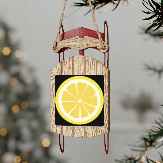 Citrus - Fruits - Orange - Lime - Grapefruit Sled Ornaments