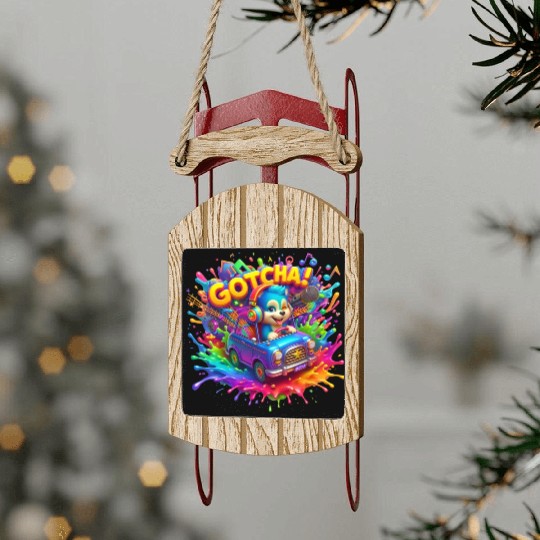 Stellar Cadence: Symphony of Neon Hues - GoTCha! Sled Ornaments