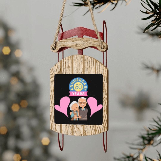 50 th anniversary Sled Ornaments