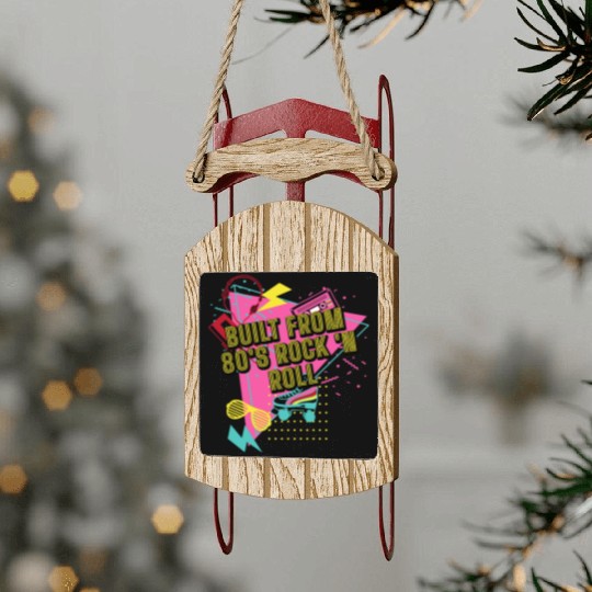 Built From Rock N Roll 1980 Musician Music Lover M Sled Ornaments