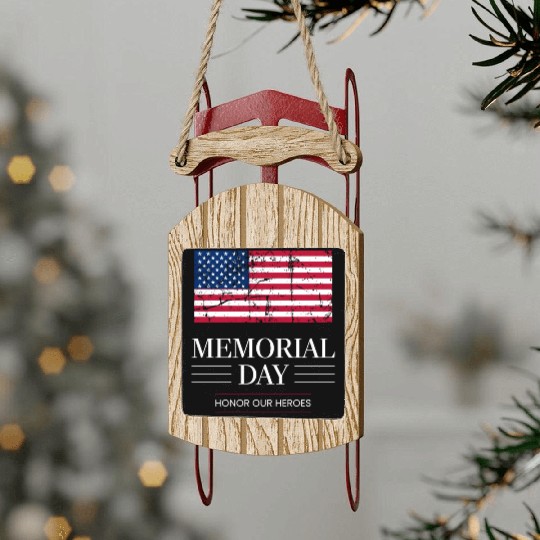 Memorial Day Sled Ornaments