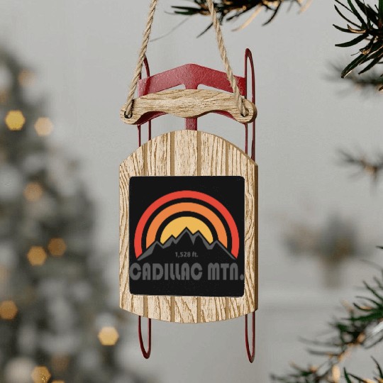 Cadillac Mountain Acadia National Park Sled Ornaments