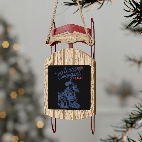 Wild Cowgirl Sled Ornaments