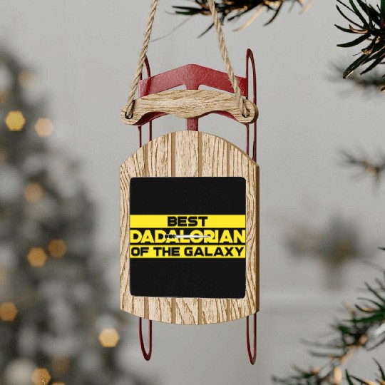 best dadalorian of the galaxy Sled Ornaments