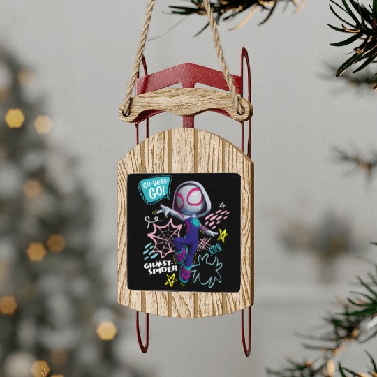 Marvel Spidey And His Amazing Friends Ghost Spider Sled Ornaments
