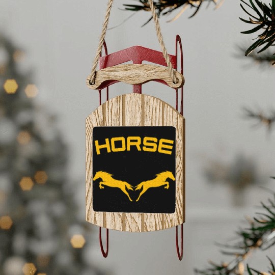 Horses Double Horse Riding Horsepower Lover T Sled Ornaments