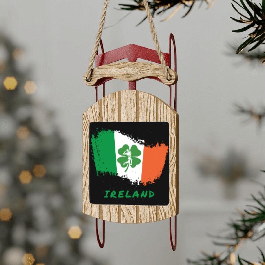 Ireland Cricket Sled Ornaments