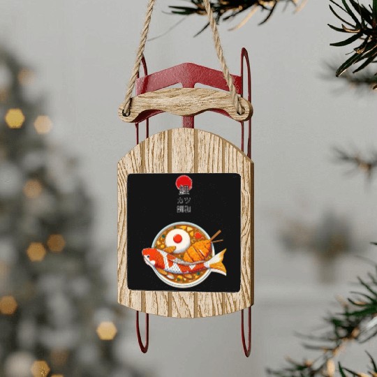 Harmony of Koi Fish and Katsu Delight Sled Ornaments