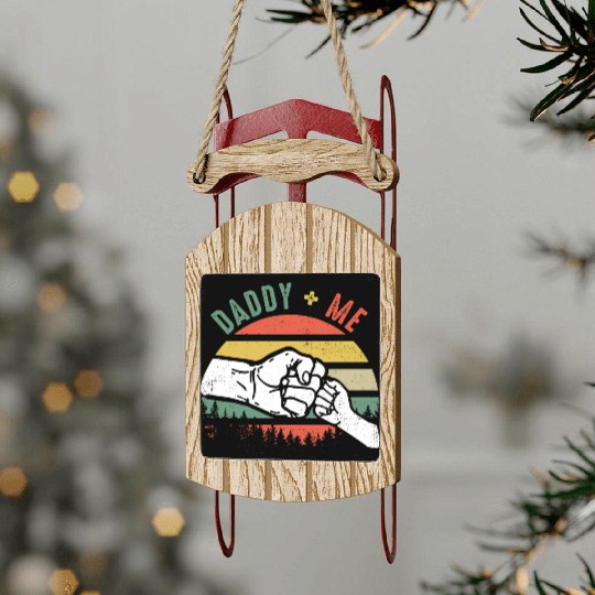 Love Daddy and Me Sled Ornaments