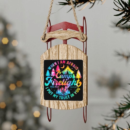 Camp Firelight Vacation Bible School Sled Ornaments