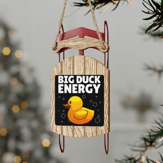 Unique Rubber Duck Art Rubber Ducky Duck Lover Sled Ornaments