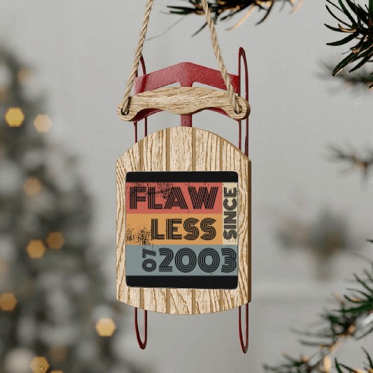 21st birthday Flawless since 07/2003 Sled Ornaments