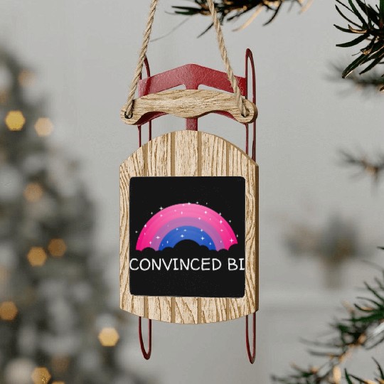 Convinced Bi Bisexual LGBTQ Bi Pride LGBT Pride Mo Sled Ornaments