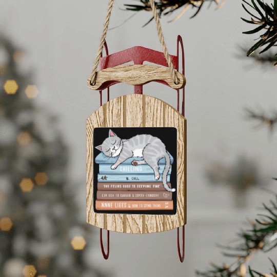How to Chill Like a Cat Classic Sled Ornaments
