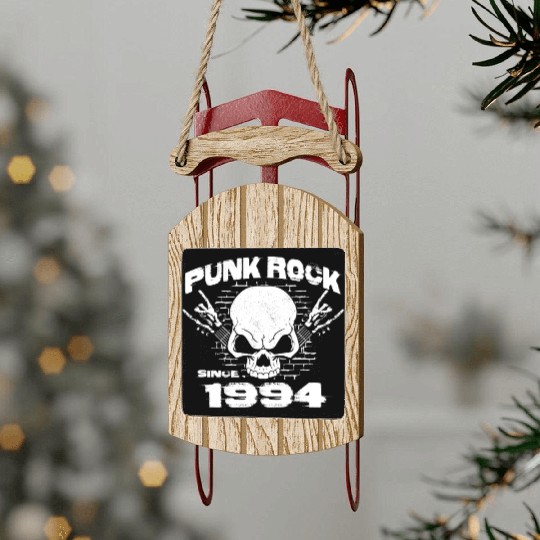 Punk Rock Since 1994 - Skull Rock Hands 30th Sled Ornaments
