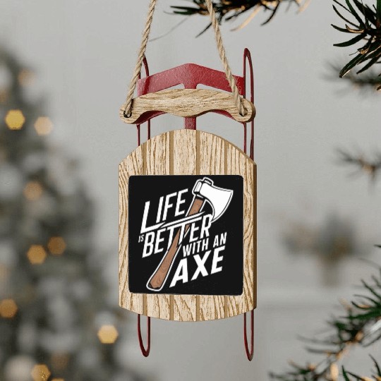 Axe Throwing Enthusiasts Championship Precision Sled Ornaments