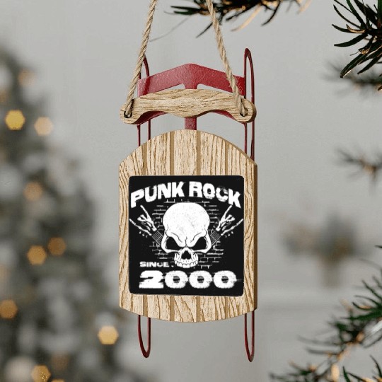 Punk Rock Since 2000 - Skull Rock Hands 24th Sled Ornaments