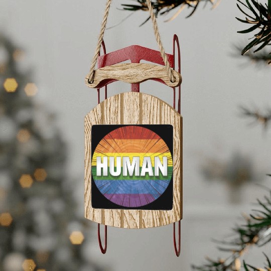 LGBTQ Human Sled Ornaments