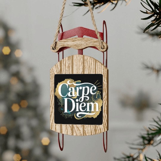 Carpe Diem Sled Ornaments