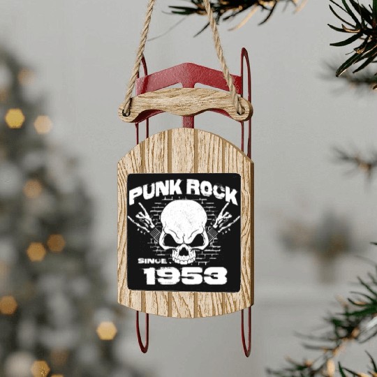Punk Rock Since 1953 - Skull Rock Hands 71st Sled Ornaments