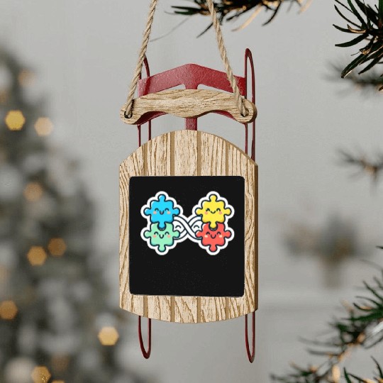 Neurodiversity is cute Sled Ornaments