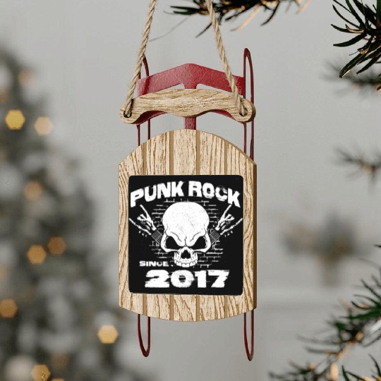 Punk Rock Since 2017 - Skull Rock Hands 7th Sled Ornaments