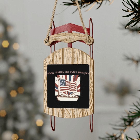 Stars, Stripes, and Sweet Apple Pies! Sled Ornaments
