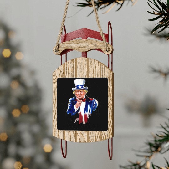TRUMP I WANT YOU Sled Ornaments