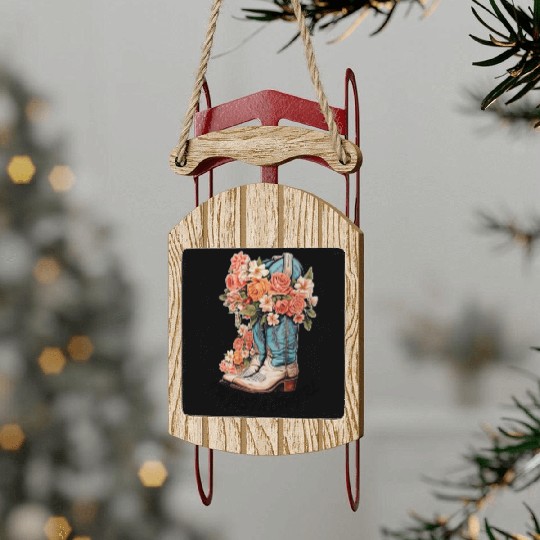 I'm just a cowgirl Sled Ornaments