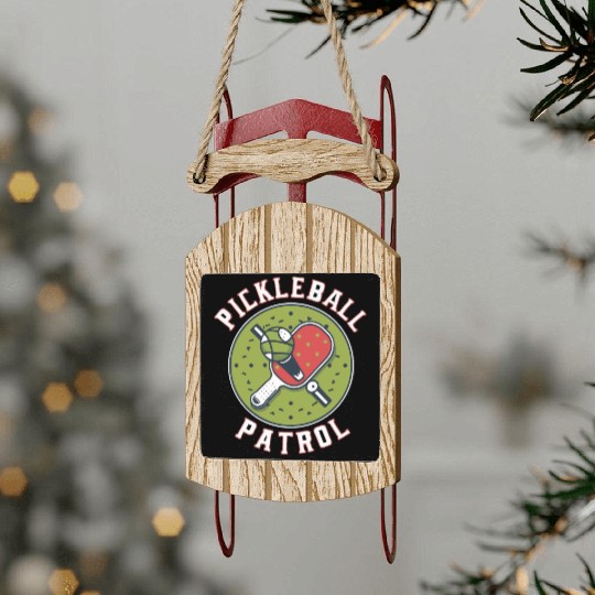 Pickleball Patrol Sled Ornaments