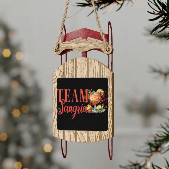 Cocktail Bartender Team Sangria Sled Ornaments
