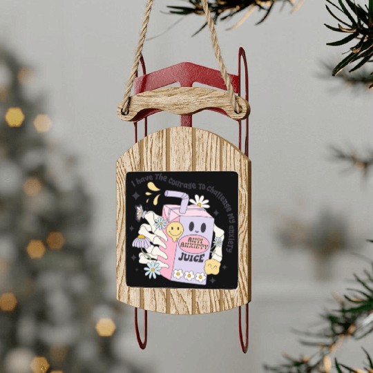 Anti Anxiety Sled Ornaments