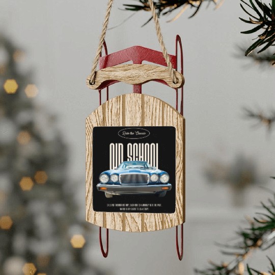 old school muscle car Sled Ornaments