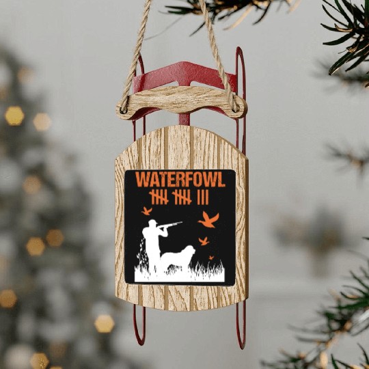 Funny Waterfowl Hunting Score Card Duck Hunting Sled Ornaments