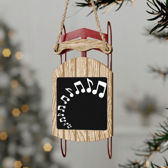 Many music nout Half Circle Musical Sound Love Sled Ornaments