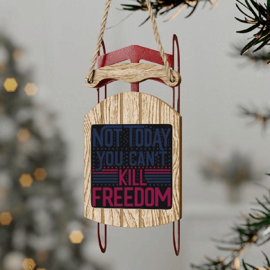 Patriotic Freedom Defender design Sled Ornaments