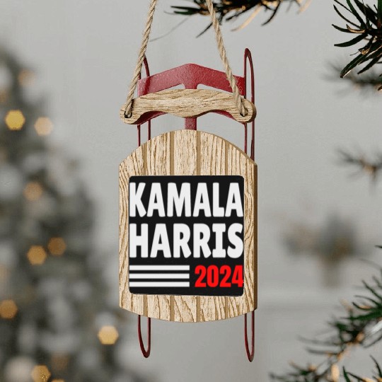 Kamala Harris 2024 for President Sled Ornaments