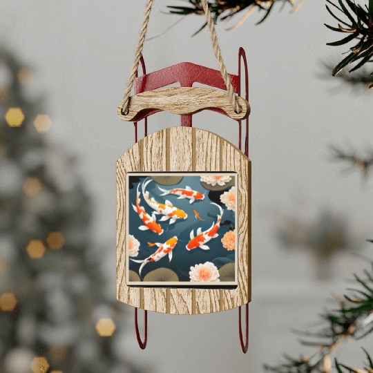Koi Pond Sled Ornaments