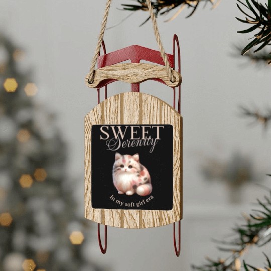 In My Soft Girl Era Sled Ornaments