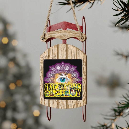 Psychedelic Society Sled Ornaments