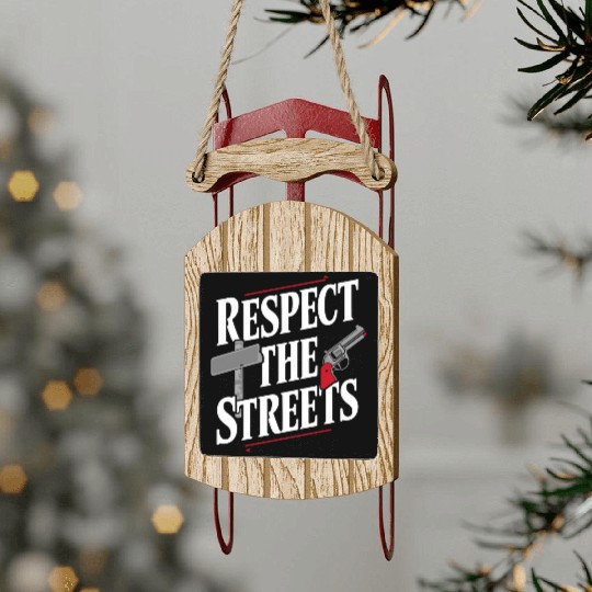 Mobster Gangster Mafia Organized Crime Boss Sled Ornaments