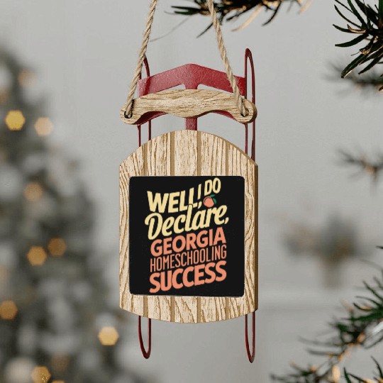Georgia Homeschool Adventures Georgia Sled Ornaments
