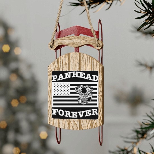 Panhead Forever Flag LIKE US ON FACEBOOK # Sled Ornaments
