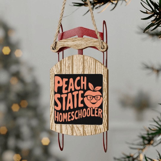 Georgia Homeschool Adventures Georgia Sled Ornaments