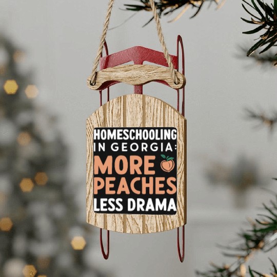 Georgia Homeschool Adventures Georgia Sled Ornaments